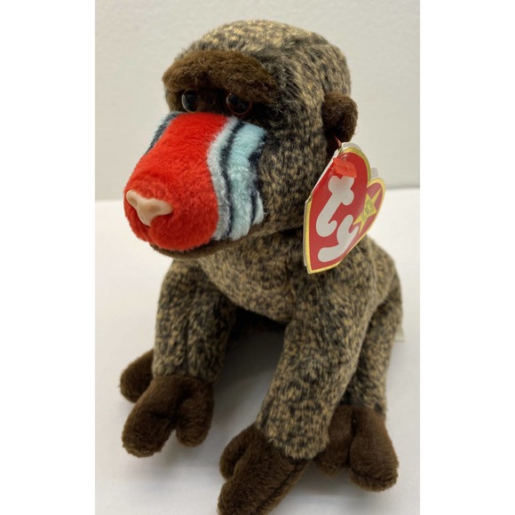 Cheeks Ty Beanie Baby Baboon 1999 Rare - Picture 1 of 12